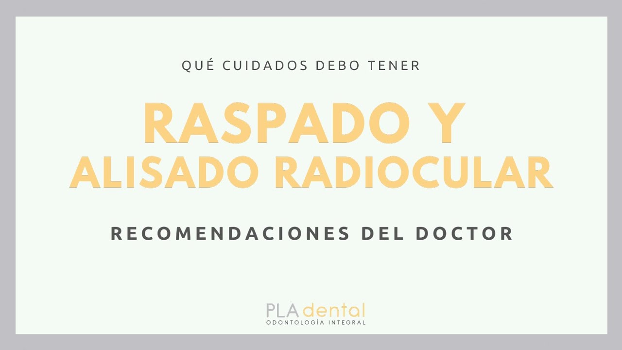 contraindicaciones del raspado y alisado radicular
