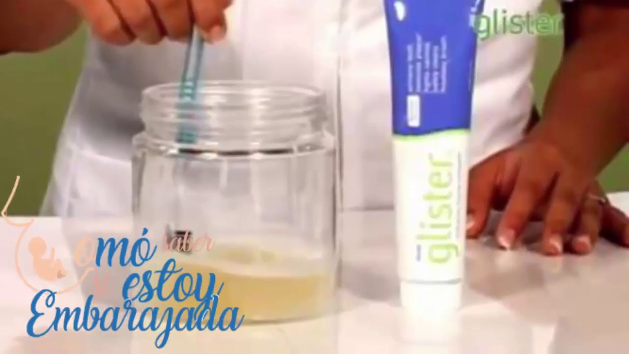 prueba de embarazo con pasta de dientes