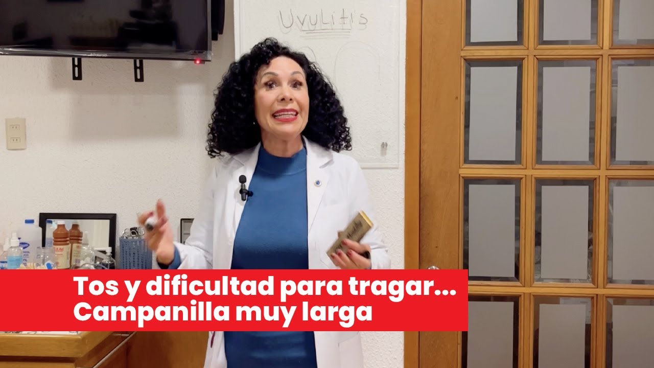 campanilla pegada a un lado de la garganta